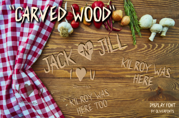 Carved Wood: A Bold Display Typeface for Creative Projects