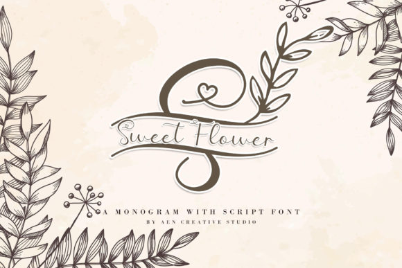 Sweet Flower Monogram: A Ravishing Duo Font for Elegant Design