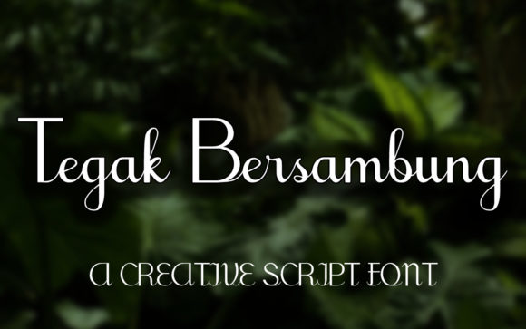 Tegak Bersambung: A Stunning Script Font for Creative Ideas