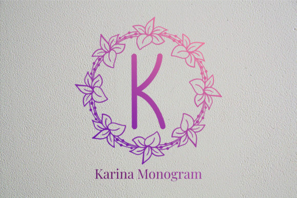 The Charming Elegance of Karina Monogram for Your Designs
